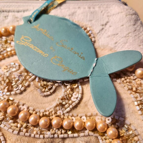 ANTICA SANTORIA Cloth, Lace & Pearls Handbag Shoulder Bag New w/Tag - Picture 2 of 12